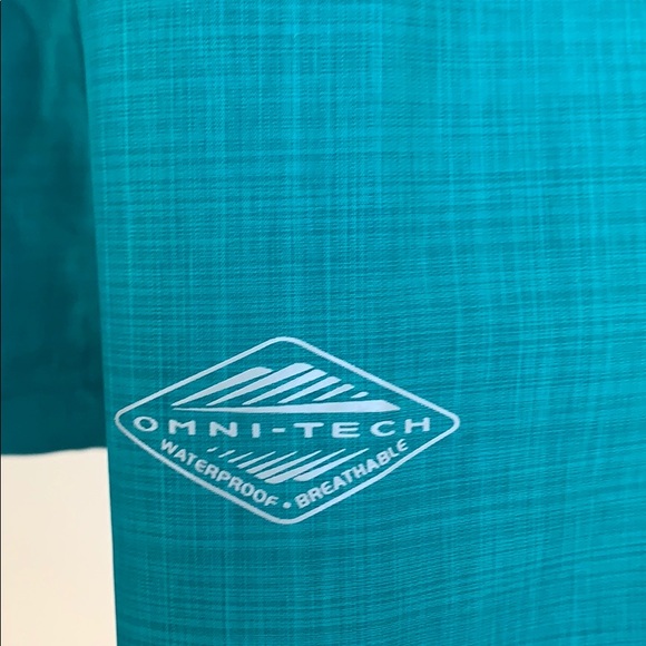 Turquoise Columbia Waterproof Jacket - Picture 2 of 6